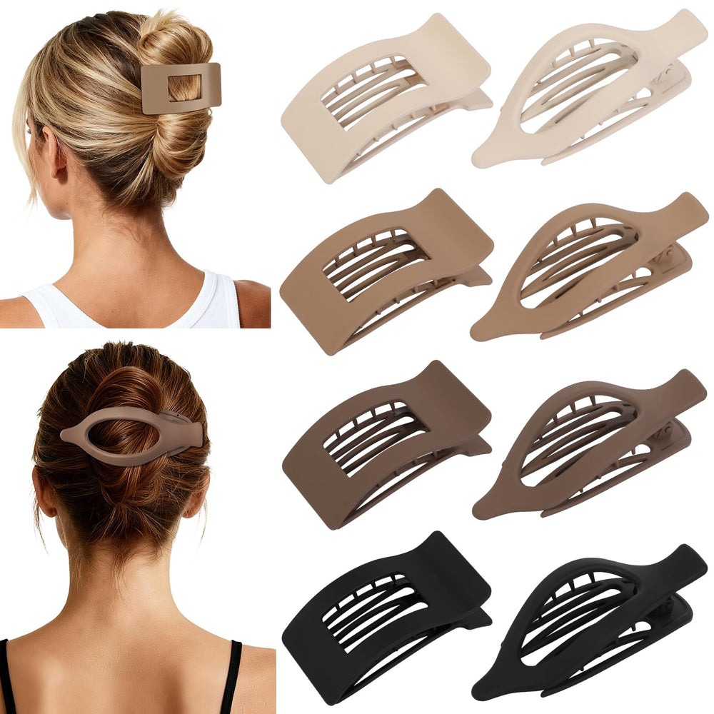 Artchita 8-piece brown clip set offers versatile styling options.