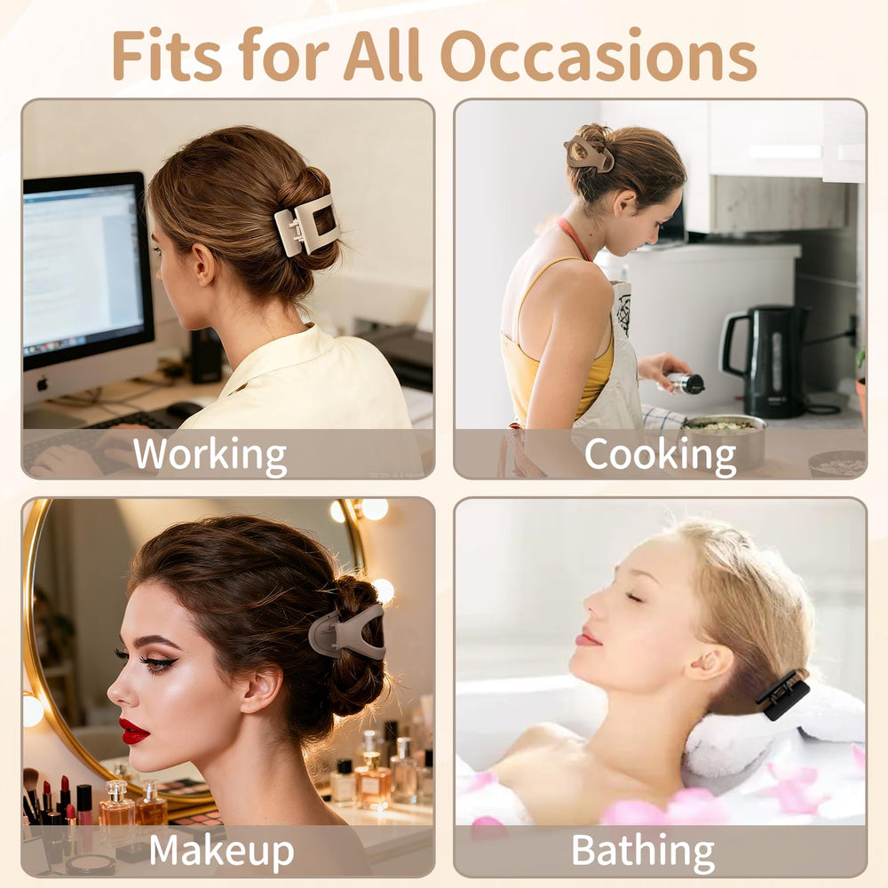 Artchita clip holding a half-up style for versatile styling.