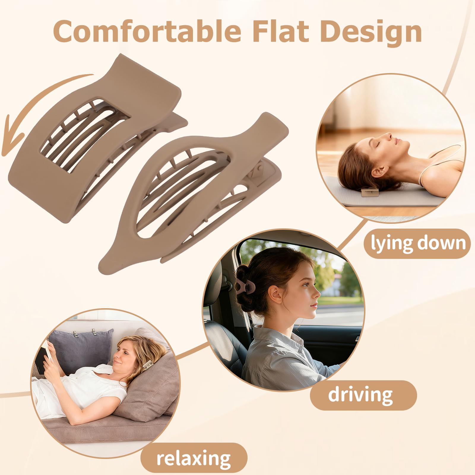 Artchita hair clip with visible metal spring for non-slip hold.