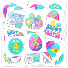 ArtCreativity tatuajes Pascua, diseño conejo: perfecto para sorpresas en la cesta de Pascua.