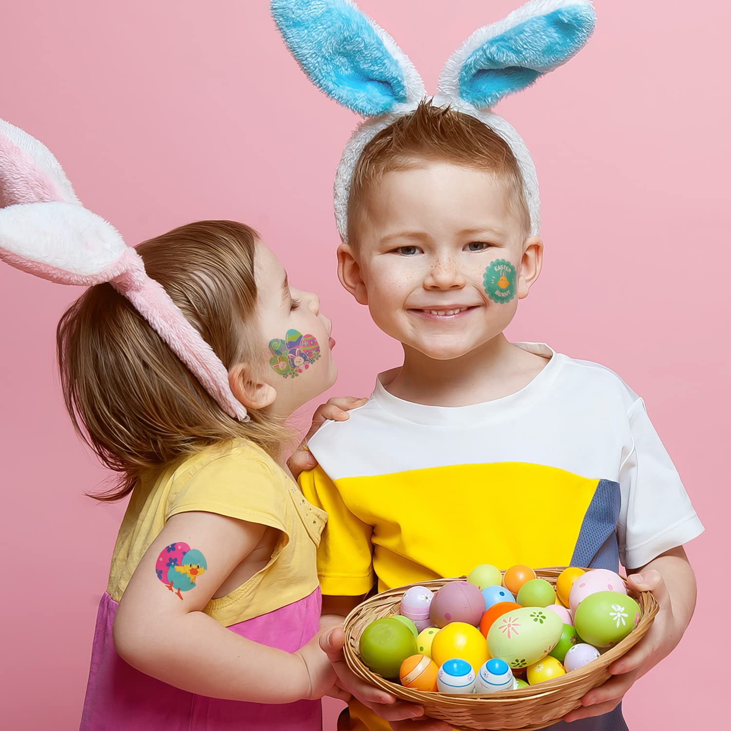 ArtCreativity tatuajes Pascua, duración de 5 días: entretenimiento suave para niños.