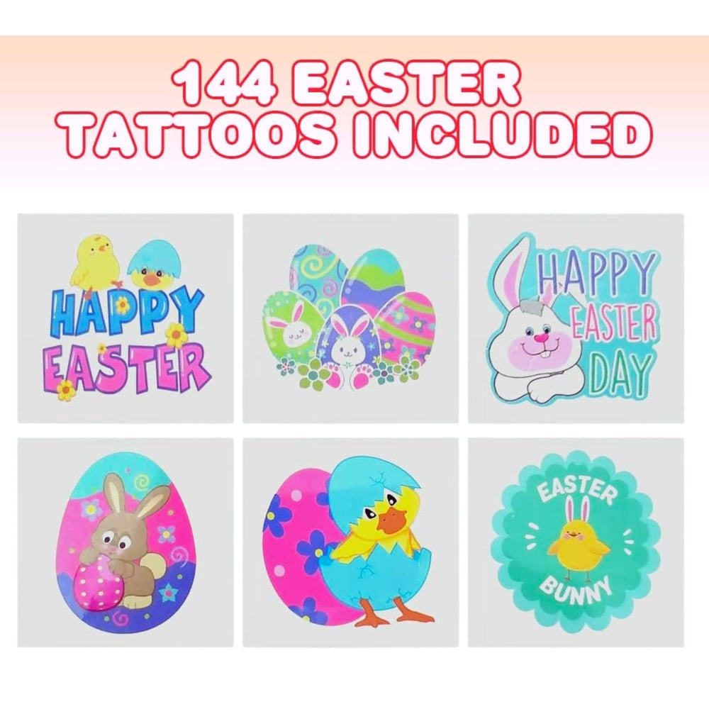 ArtCreativity tatuajes Pascua, diseño flores: colorido para fiestas infantiles y aulas.