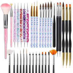 Artdone 35pcs nail art pens and brushes set for precision designs on nails