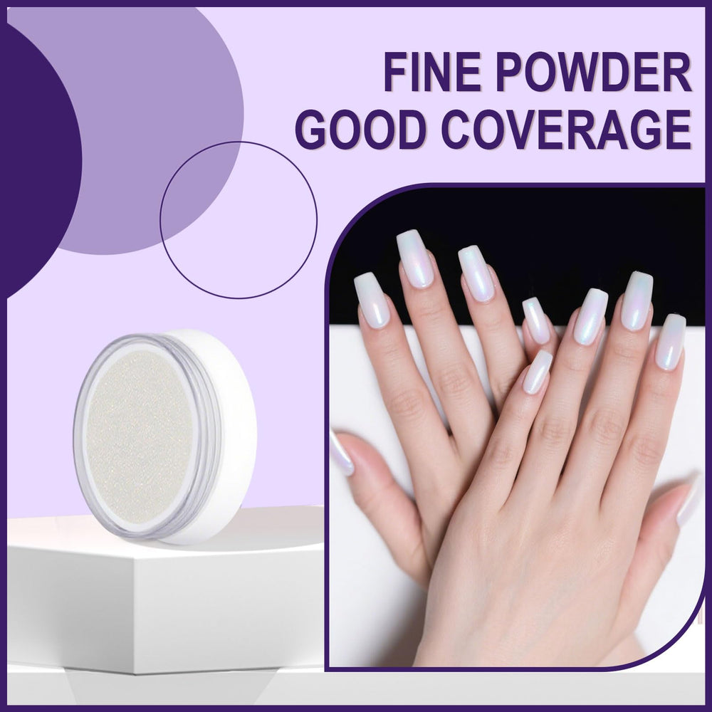 Artdone Chrome Nail Powder aplicación semiseca, paso clave para cobertura uniforme.