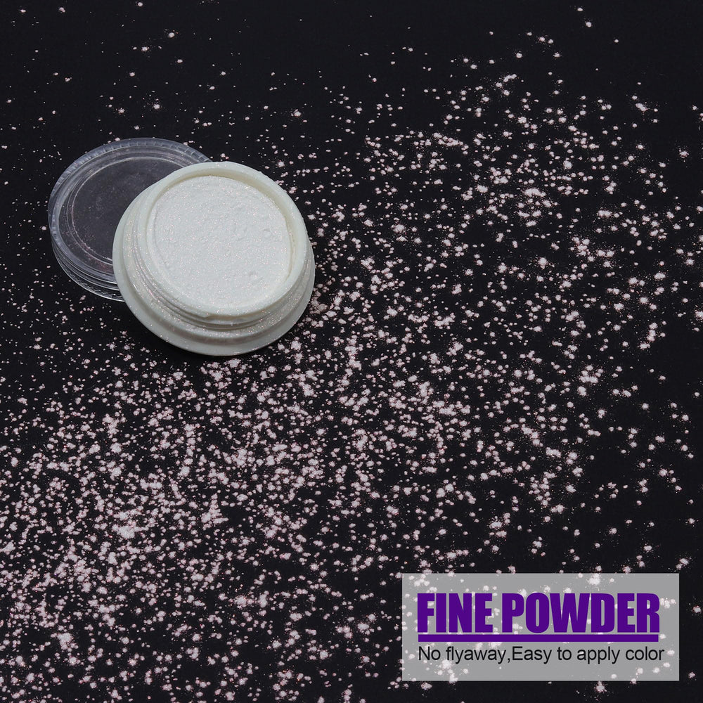 Artdone Chrome Nail Powder base negro, dramatiza colores con efecto espejo.
