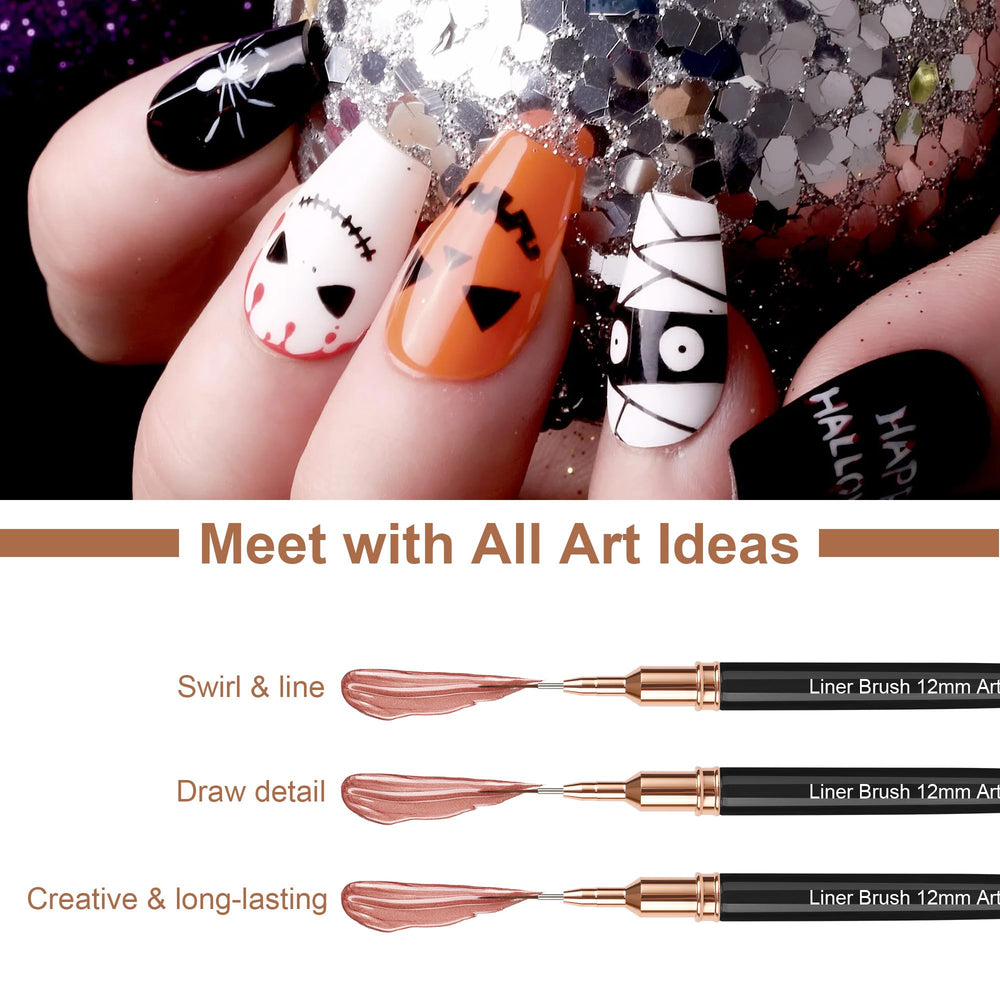 Artdone detailing nail art brushes support small strokes and fine work.
