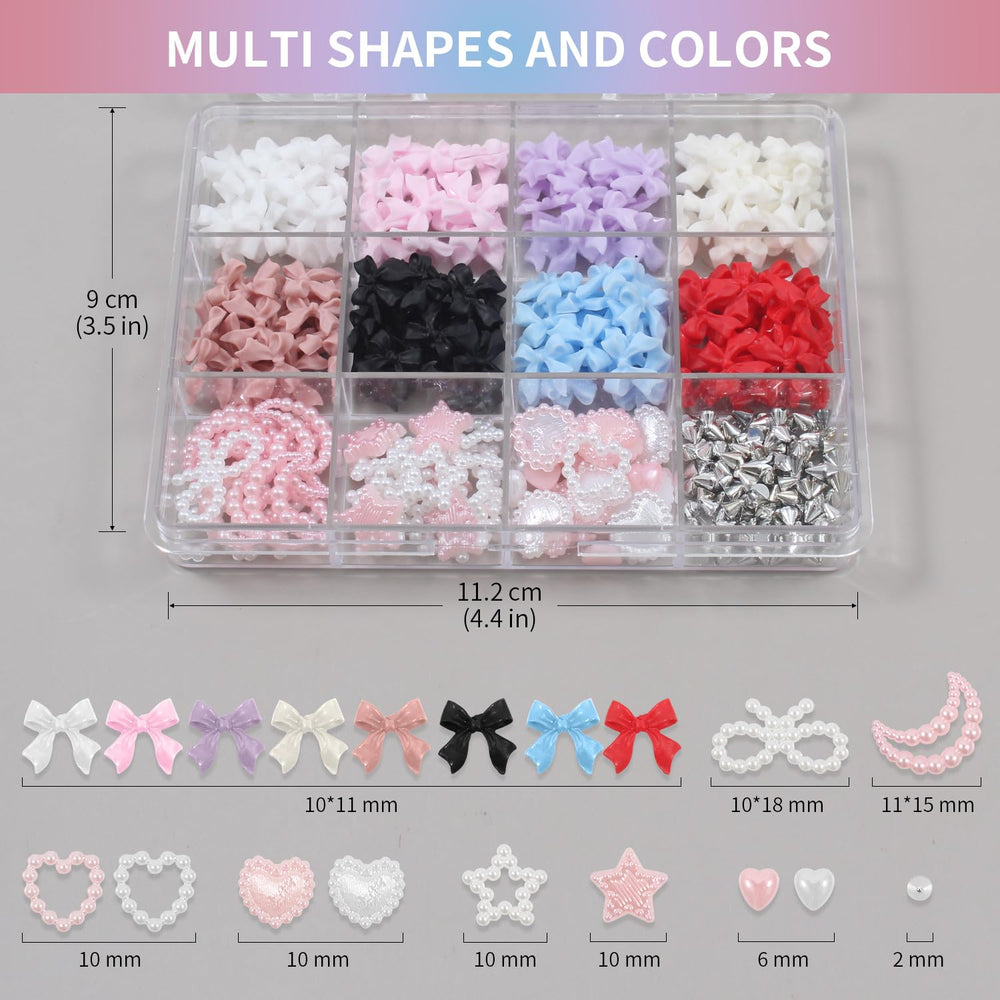 Artdone conjunto de 8 colores para lazos 3D en uñas