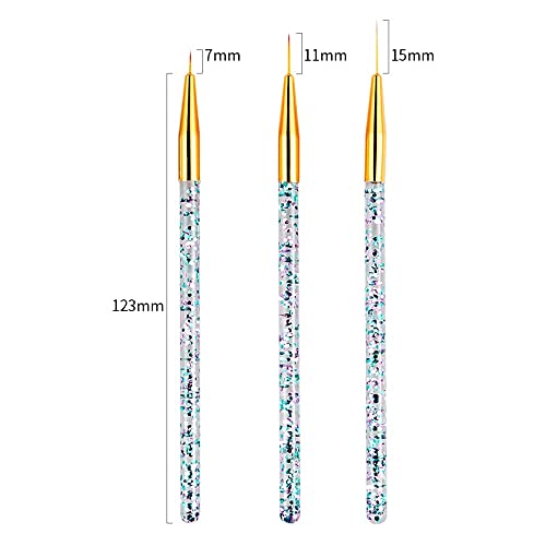 Artdone 3-pack double-ended liner brushes for versatile strokes and shading.