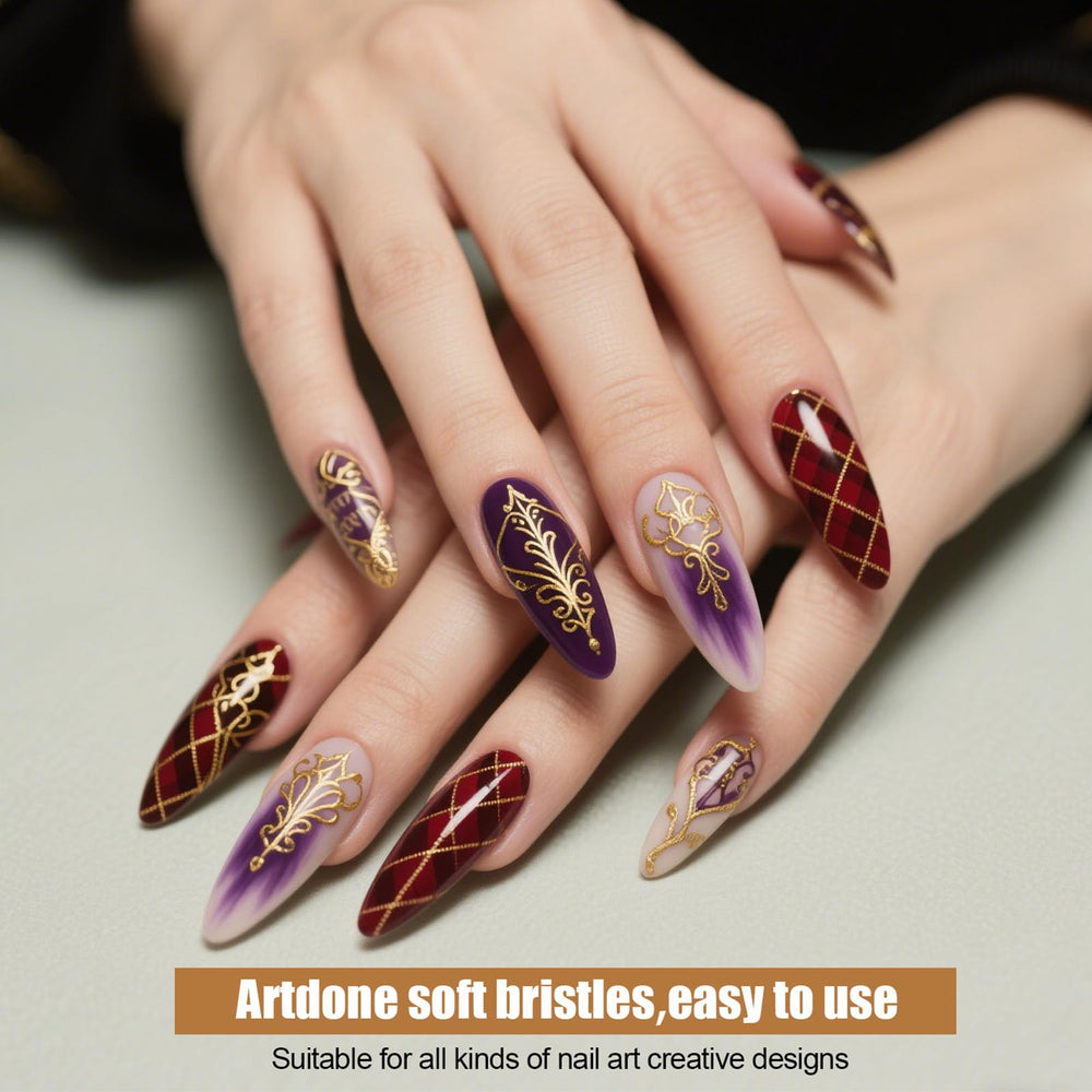 Artdone fine detail brushes ideal for flowers and patterns.