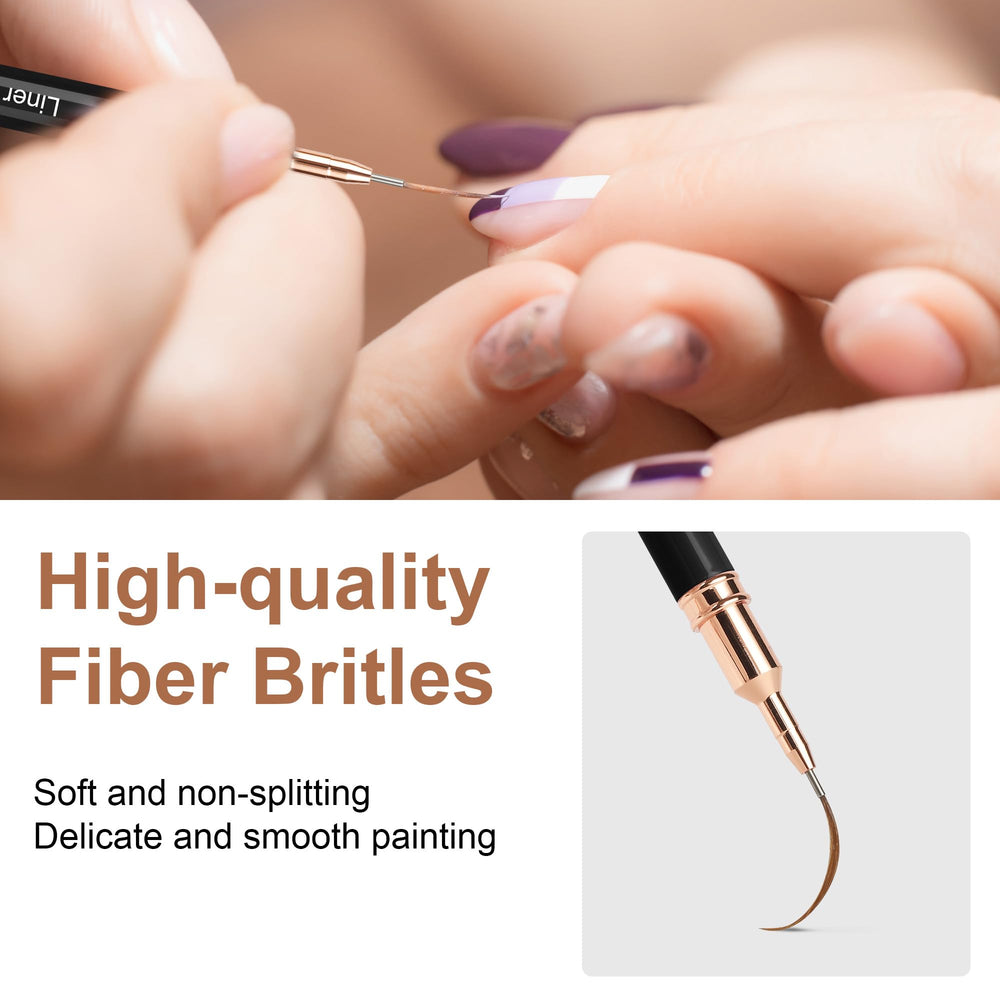 Artdone fine-line nail art brushes enable detailed patterns and tiny accents.