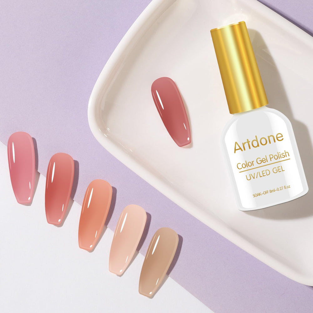 Artdone manicure kit with LED lamp for at-home nail refinements.