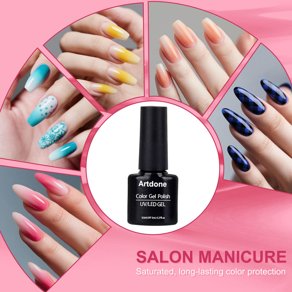 Artdone matte top coat delivers a velvety finish on color gels.