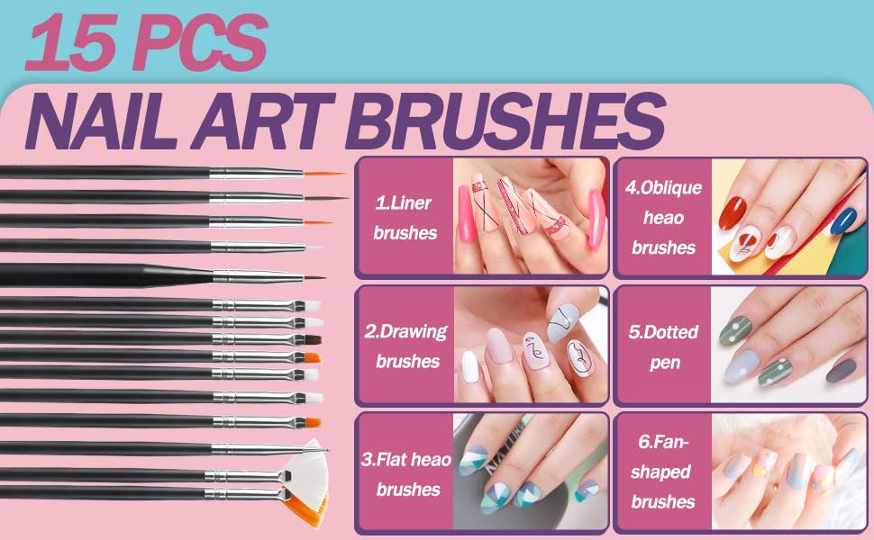 Artdone nail art liner pens for thin lines and accents