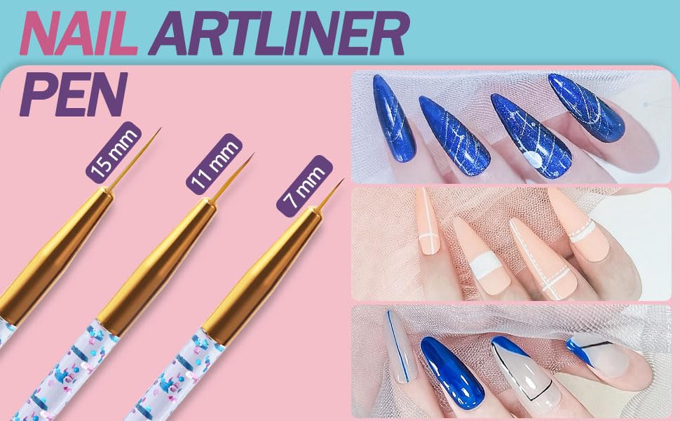 Artdone nail art painting brushes for detailed flowers and designs