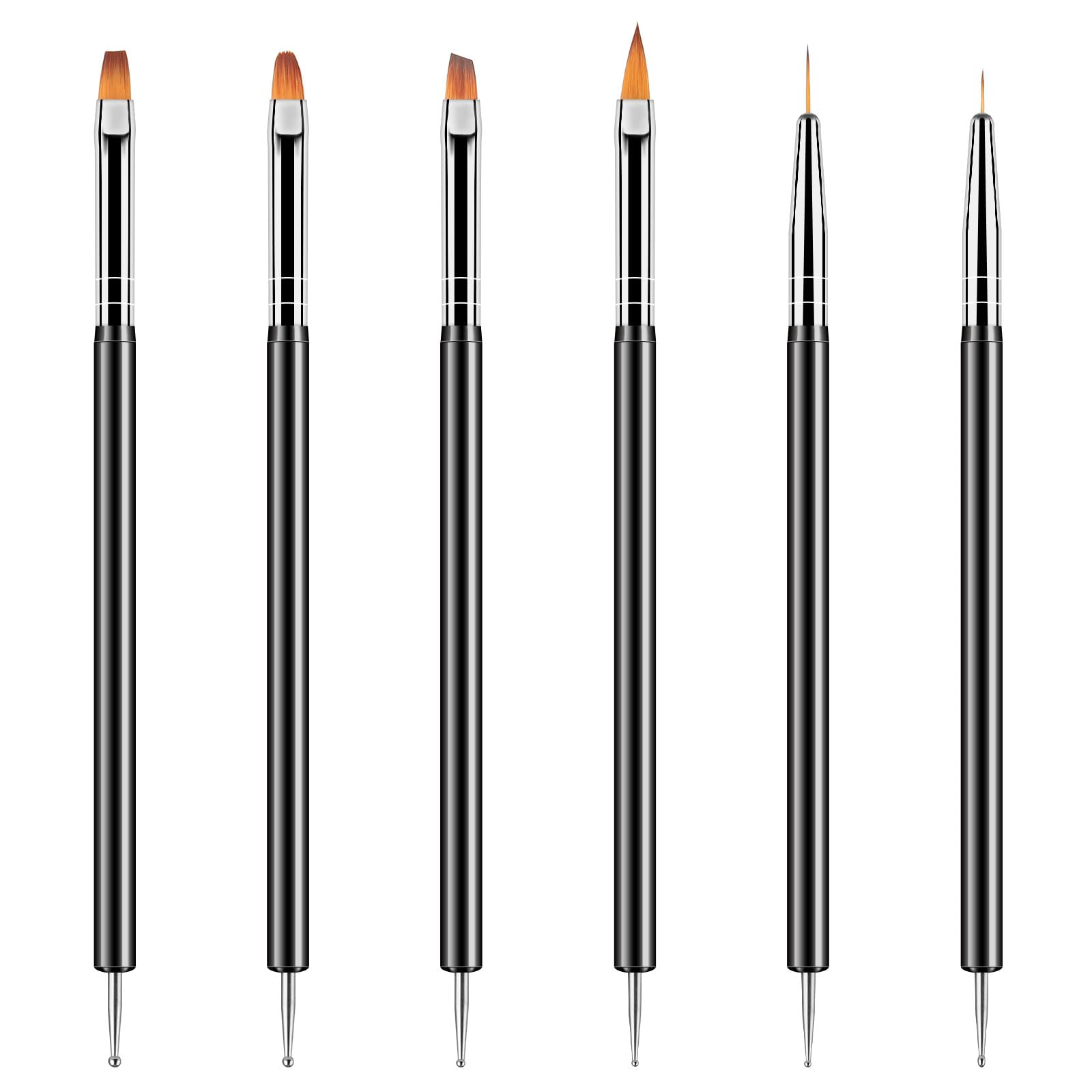 Artdone double-ended brush tips for precise nail art detailing.