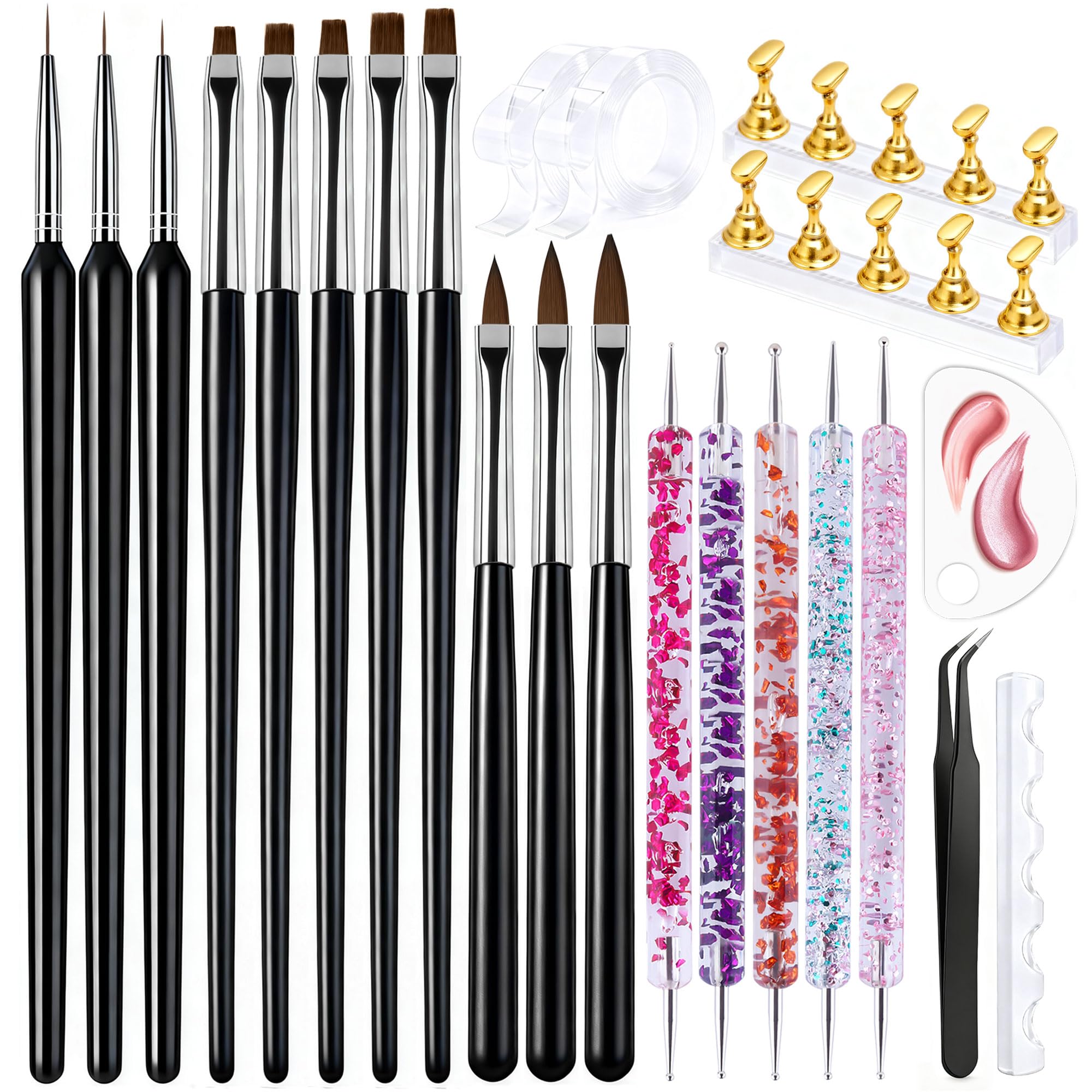 Artdone nail dotting tools kit with varied ball ends for precise nail art detailing