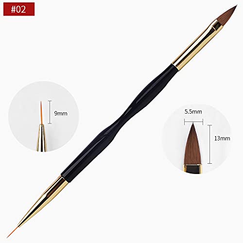 Artdone nylon bristle brushes work with gel, acrylic, and ombre nails.