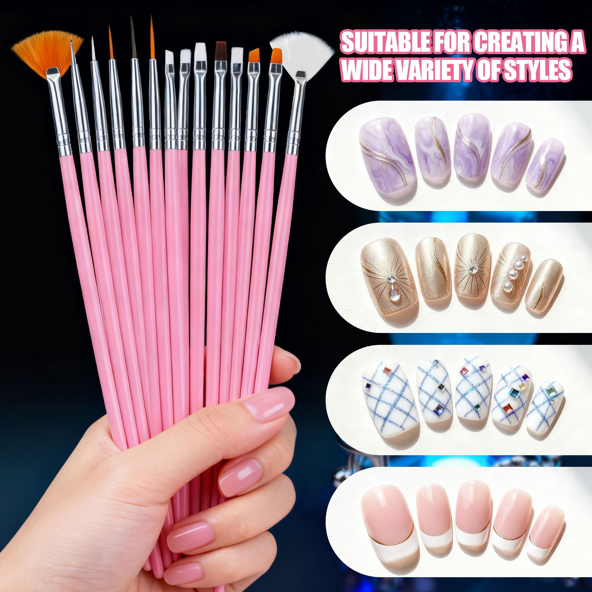 Artdone palette and nano tape ready for layered nail art