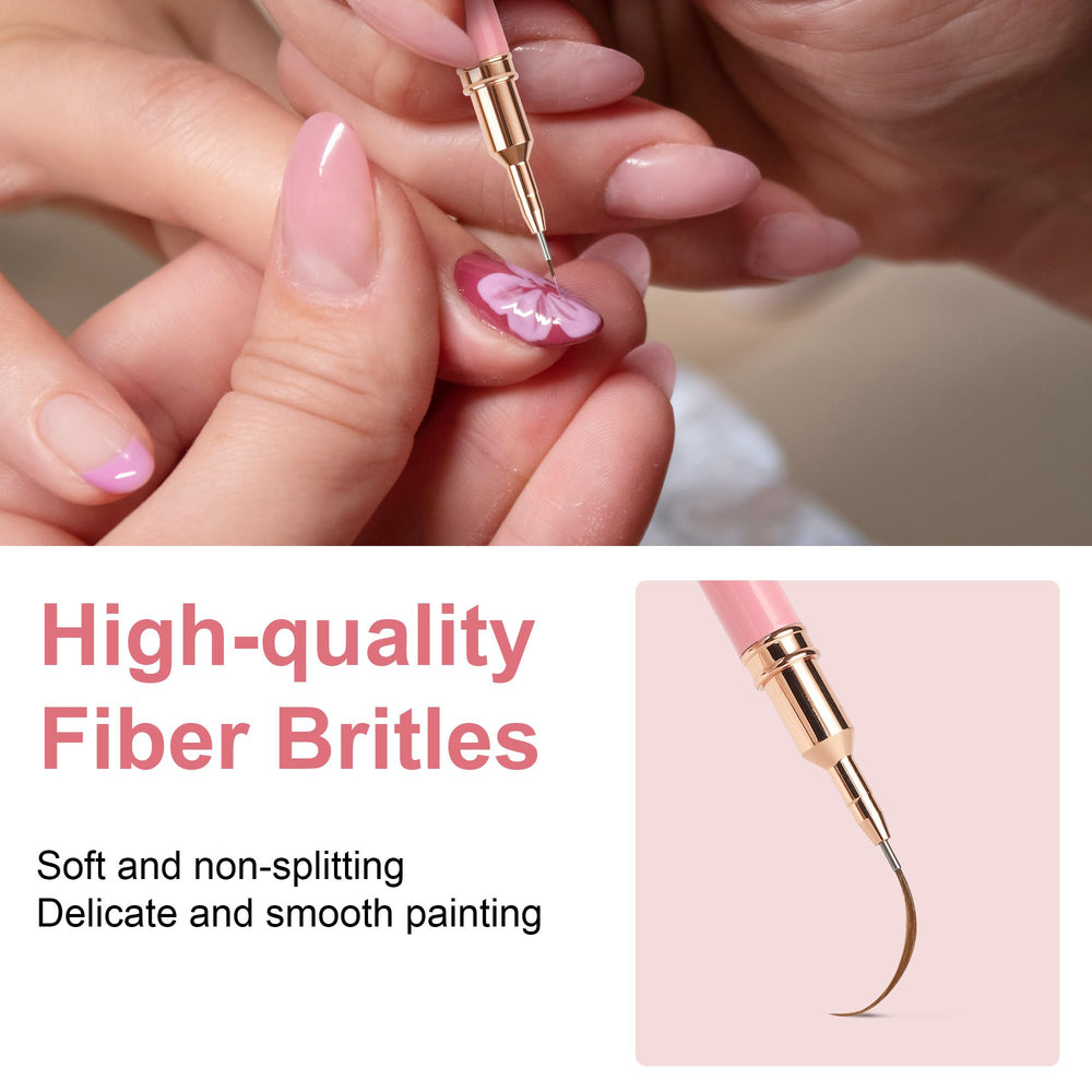 Artdone pink liner brush 12mm for delicate patterns