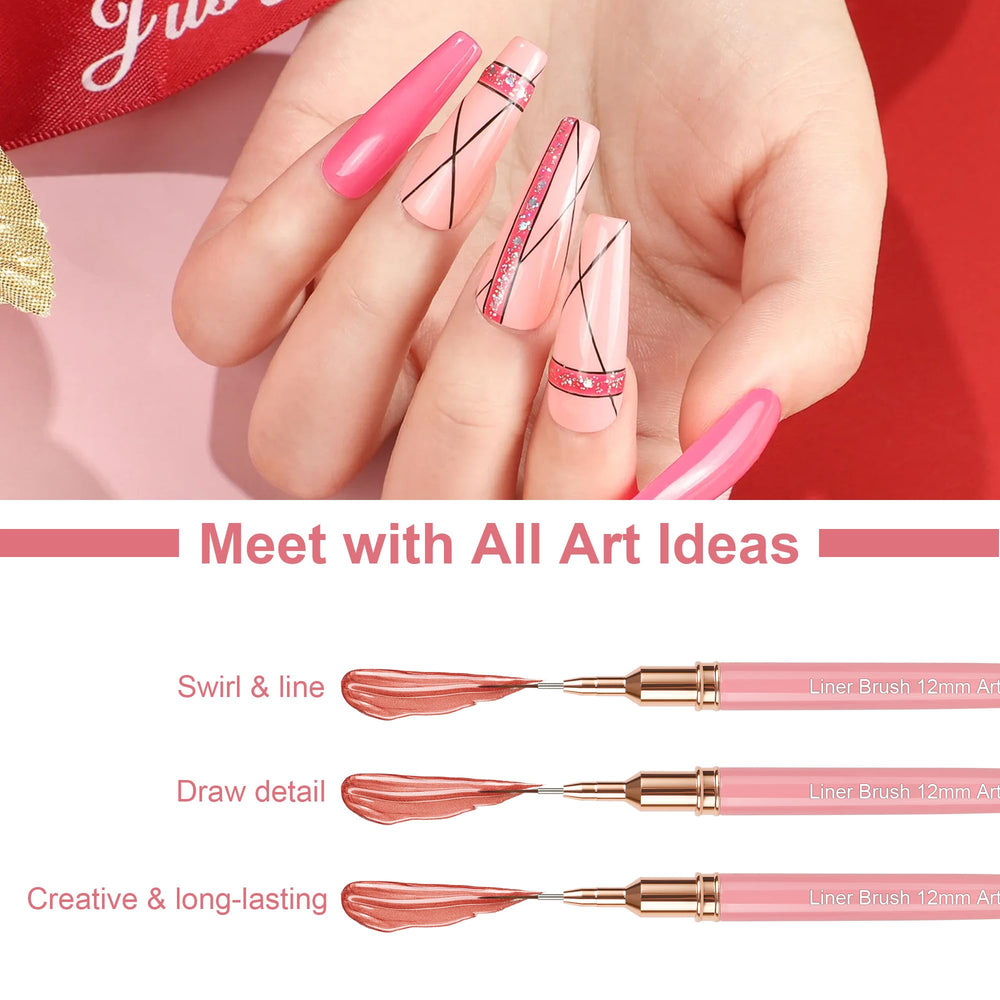Artdone pink liner brush 20mm for bold lines