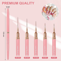 Artdone pink liner brush 5mm for thin clean detailing