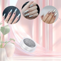 Artdone polvo cromado para uñas – pigmento iridiscente aurora para uñas brillantes