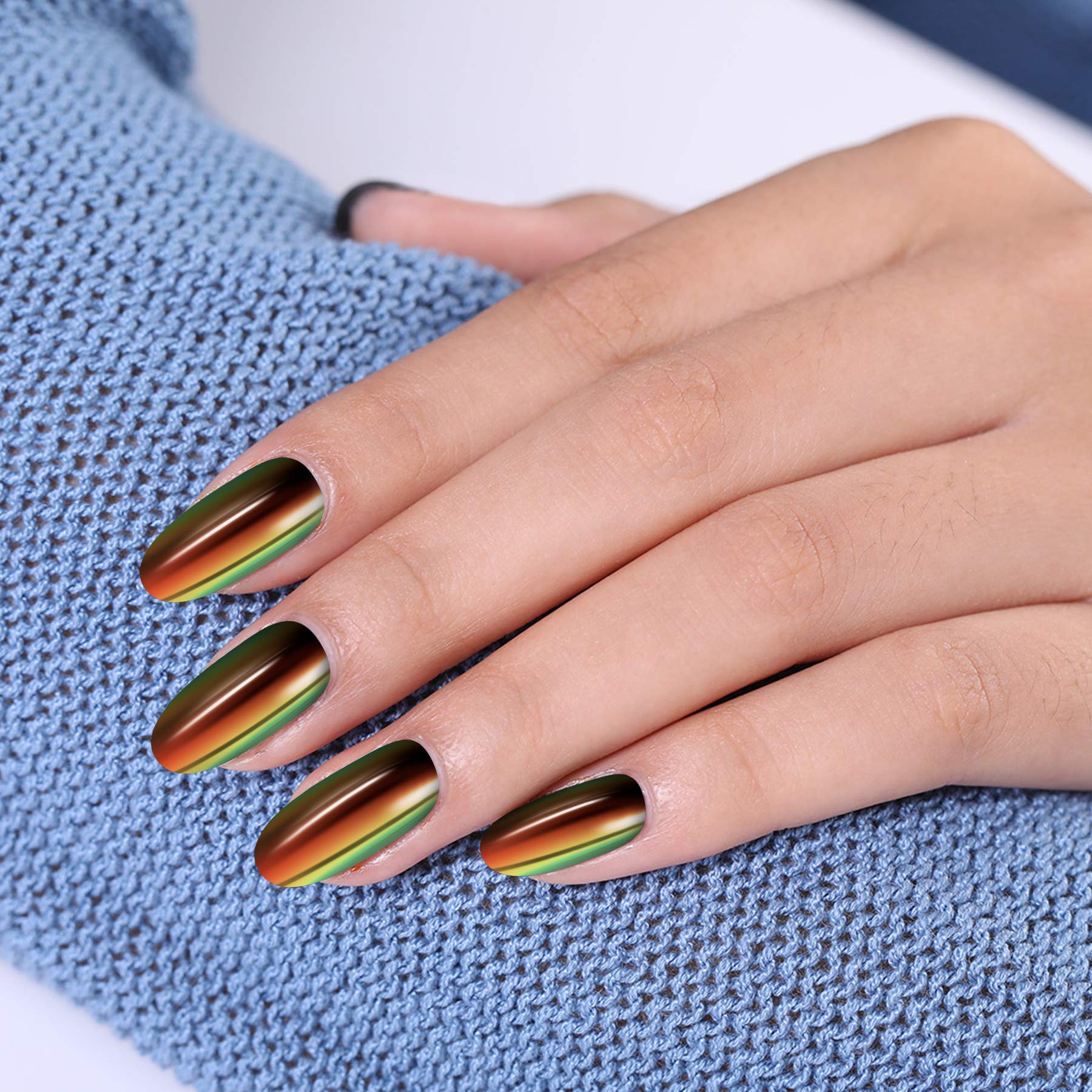 Artdone polvo cromo dorado metálico ofrece brillo cálido para diseños glam