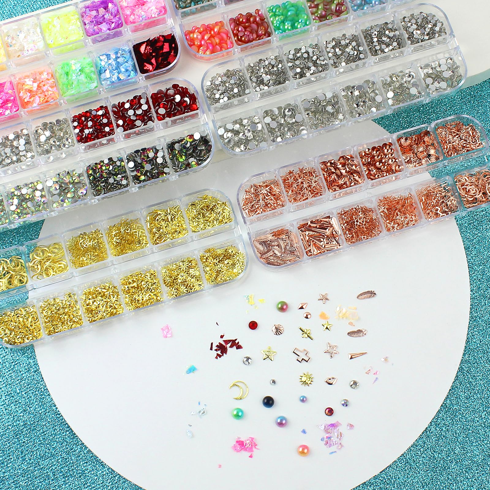 Artdone rhinestones, pearls, and charms for versatile DIY decorations