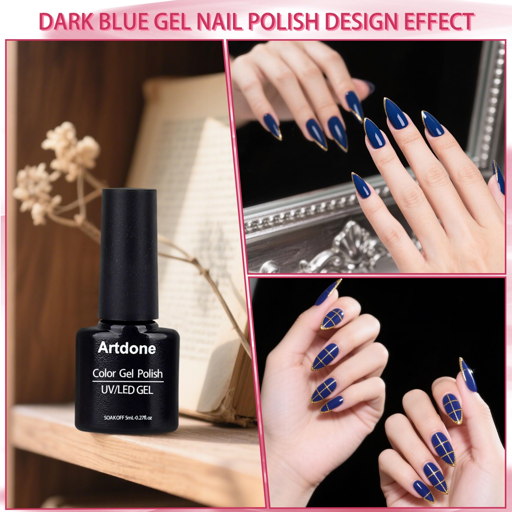 Artdone soak-off removal-friendly formula for simple nail art refreshment.