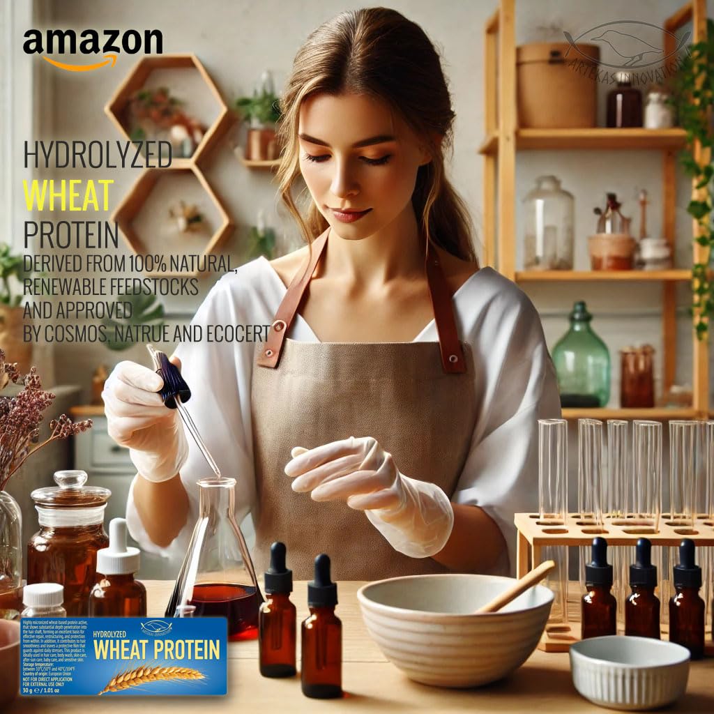 Proteína hidrolizada de trigo de Artekas Innovation, textura líquida para champú suave.