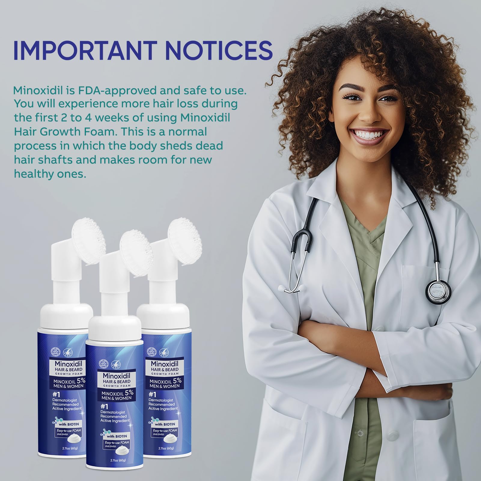 Artimore Minoxidil Foam packaging display on shelf