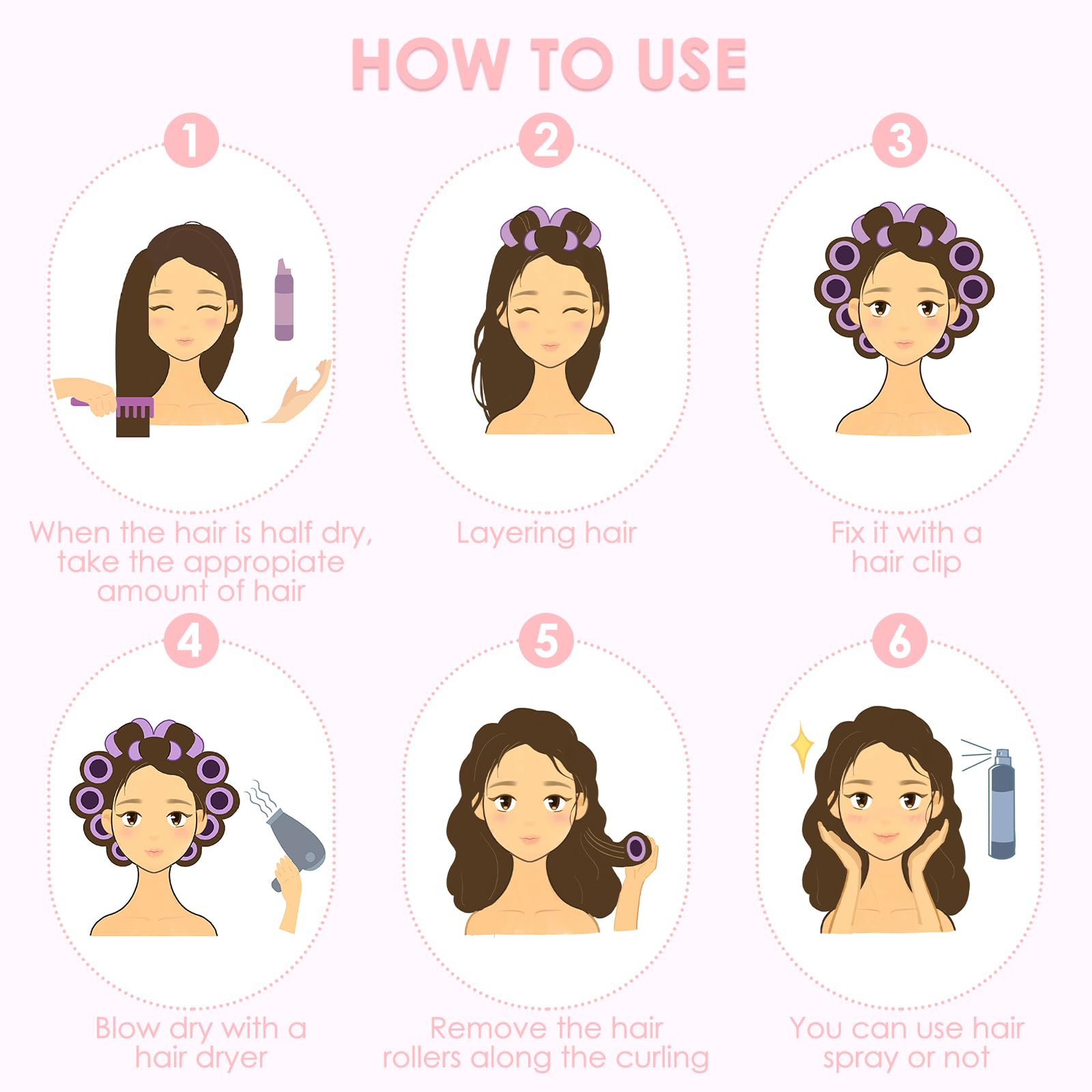 ARTIRNANOG soft curlers deliver gentle hold with smooth curls