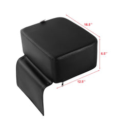 Artist hand booster seat kids side view highlights compact footprint and chair compatibility