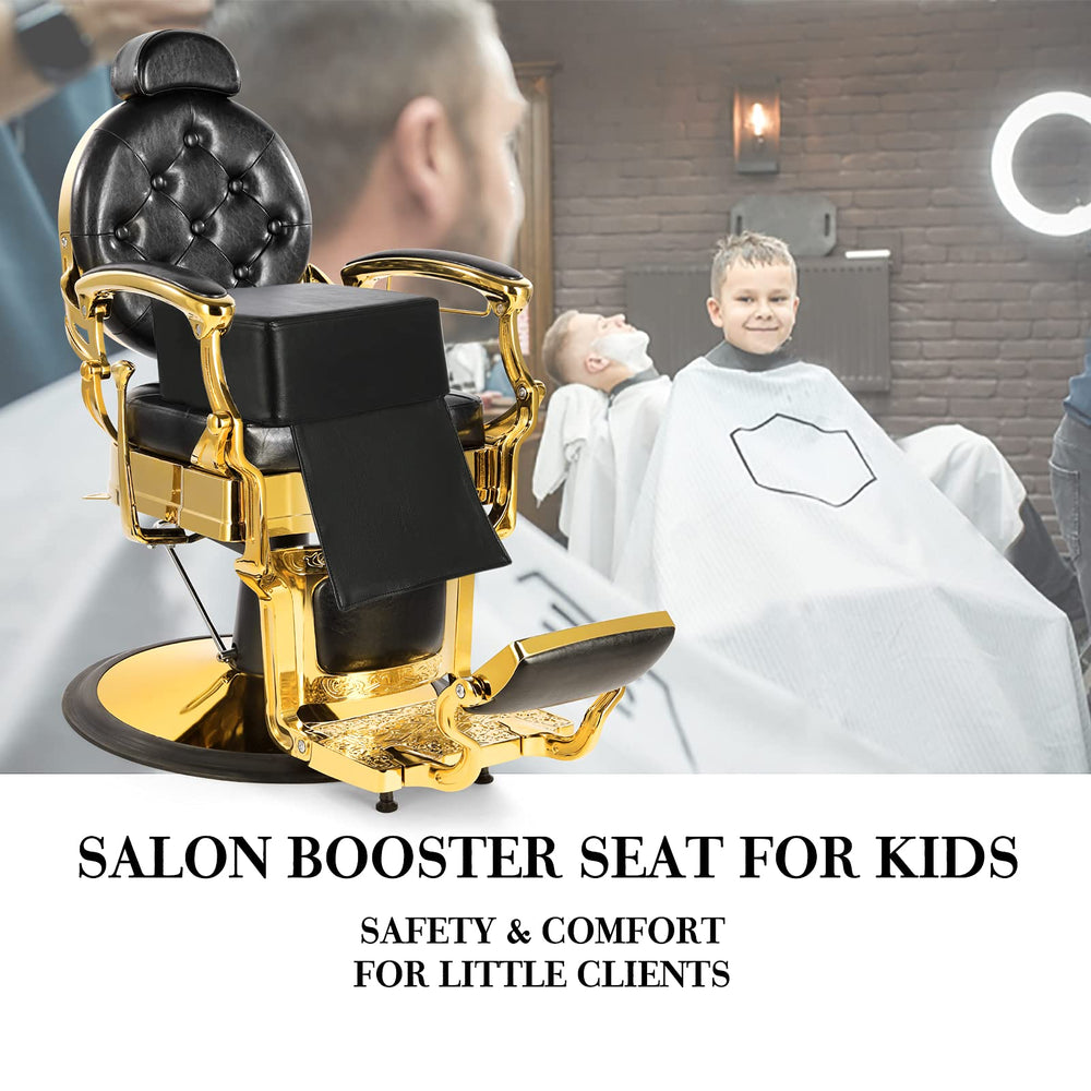 Artist hand booster seat PU leather surface demonstrates easy wipe-clean maintenance