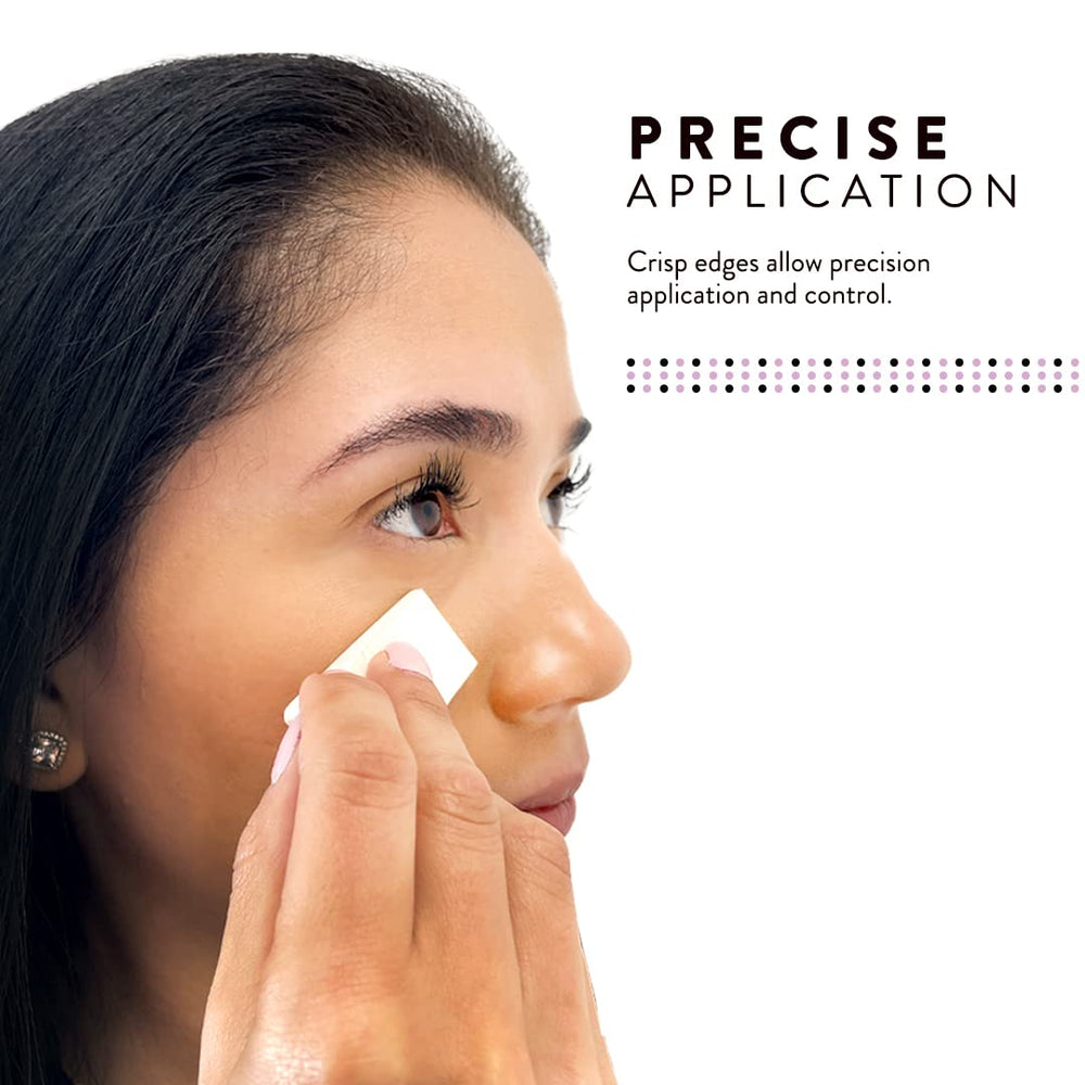 Artist's Choice triangle concealer sponge for sharp lines in hard-to-reach areas.