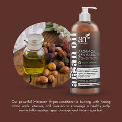 Artnaturals Acondicionador de Argán: aplicación suave con la mano para cabello sedoso.