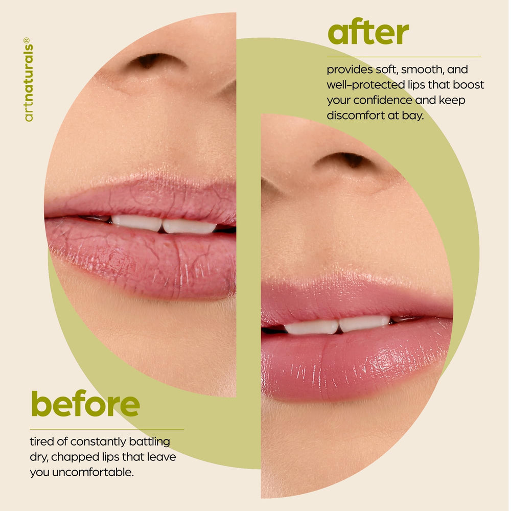 Artnaturals bálsamo labial, sabor pomelo-tonico, proteccion diaria para labios.