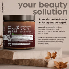 Artnaturals aceite de jojoba orgánico para nutrición del cuero cabelludo y brillo.