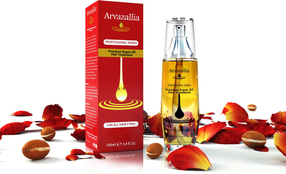 Arvazallia Aceite de Argón, aplicación sin enjuague para cabello más manejable.