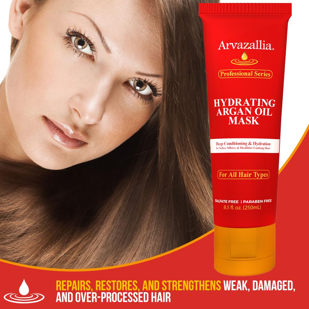 Arvazallia Mascarilla Argán: repara daños y devuelve brillo natural al cabello.