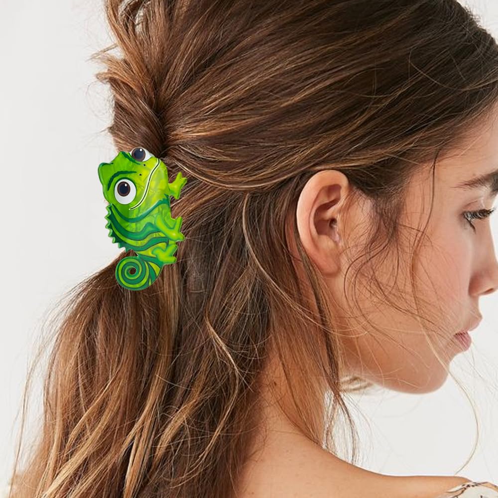 Arvintas clip lagarto verde para uso en baño y lavado de cara.