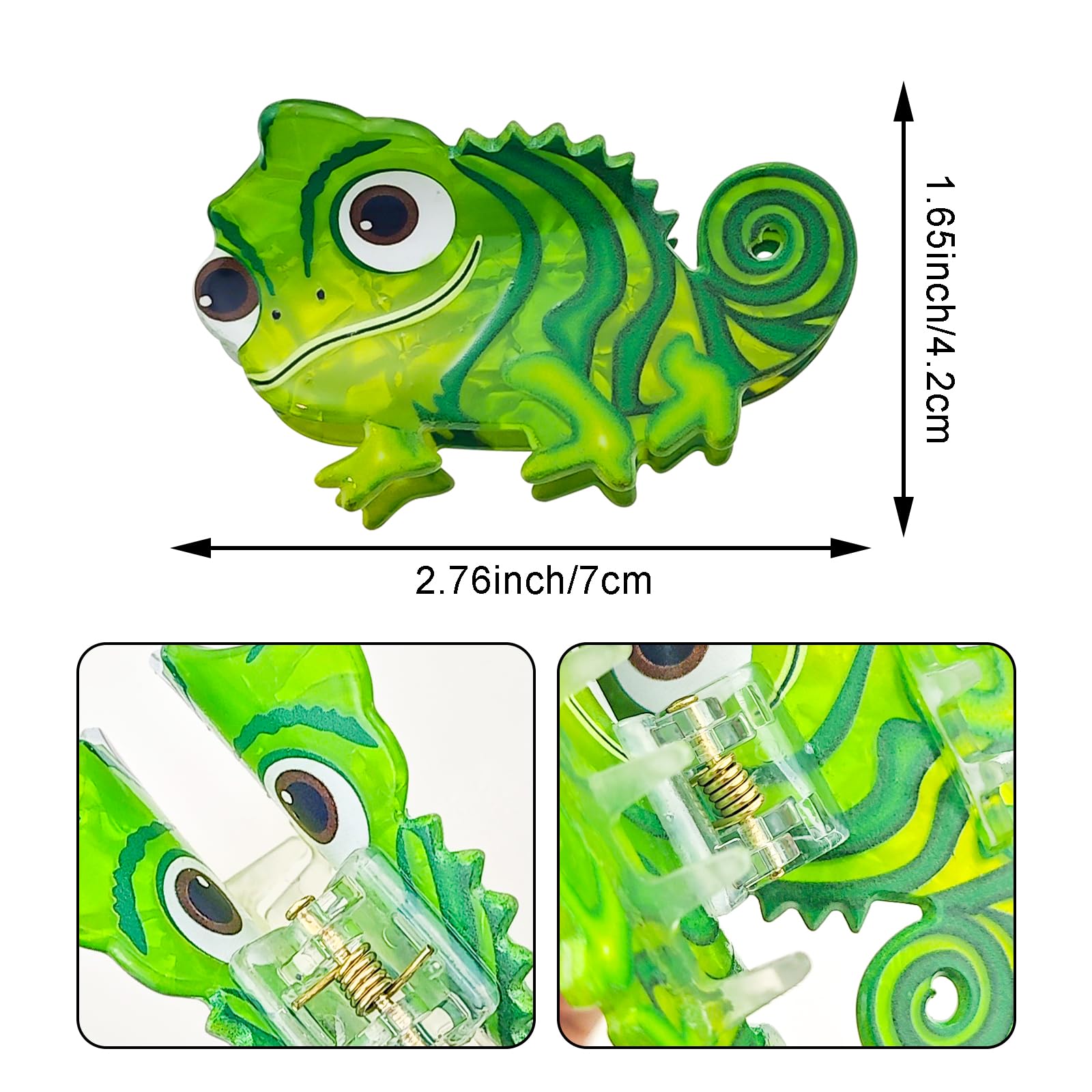 Arvintas clip pelo lagarto verde, sujeción duradera para todo tipo de cabello.