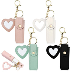 Arvintas lip balm holder keychain with mirror for on-the-go touch-ups.