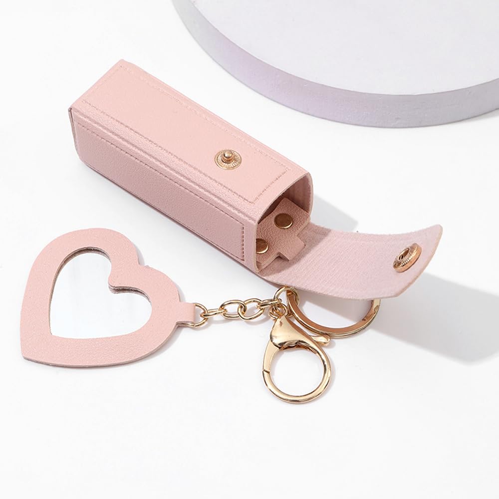 Arvintas lipstick keychain provides portable makeup storage on trips.