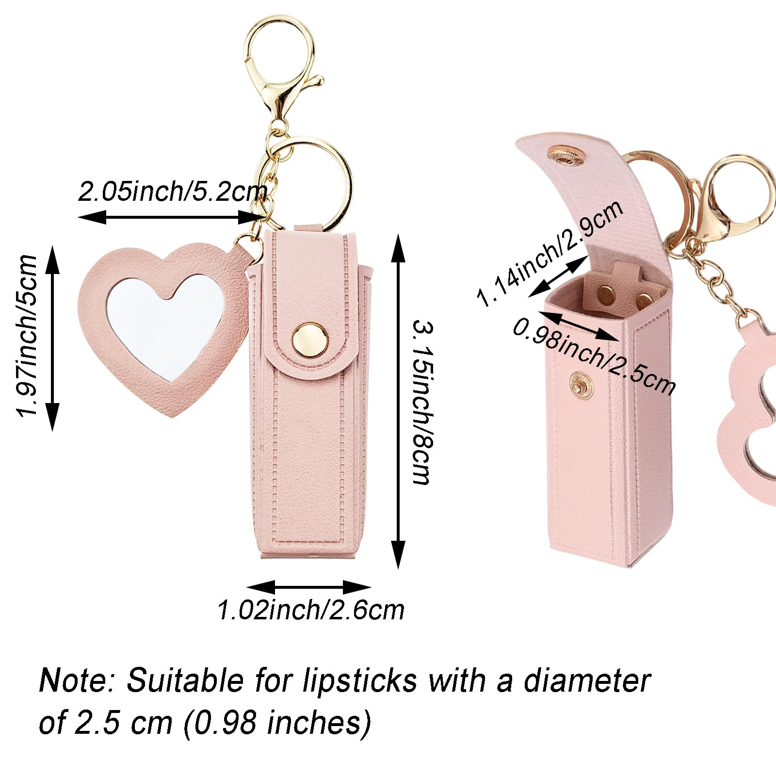 Arvintas PU leather chapstick holder clips securely on bags.