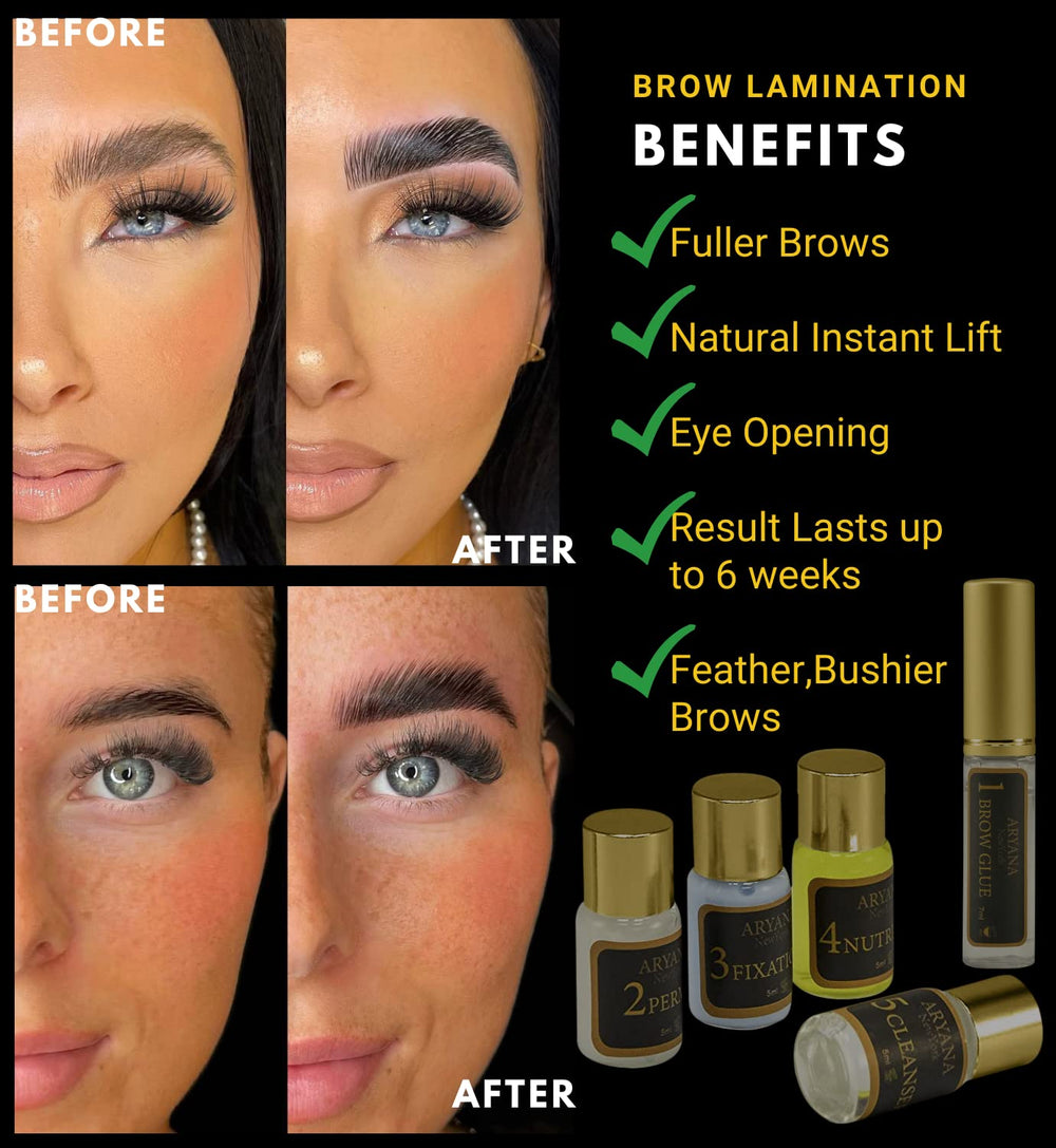 ARYANA NEW YORK brow lift kit includes brushes and micro applicators for precision