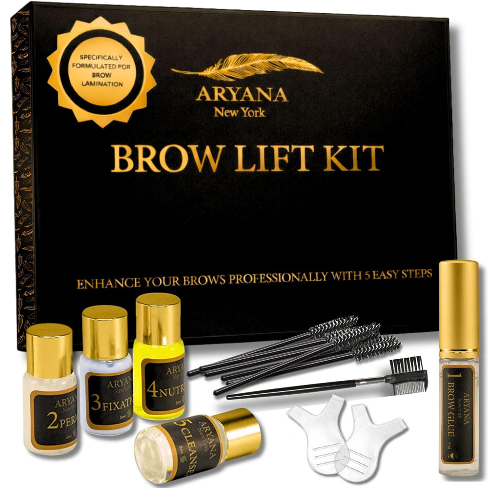 ARYANA NEW YORK eyebrow lamination kit box showing premium at‑home brow kit for beginners