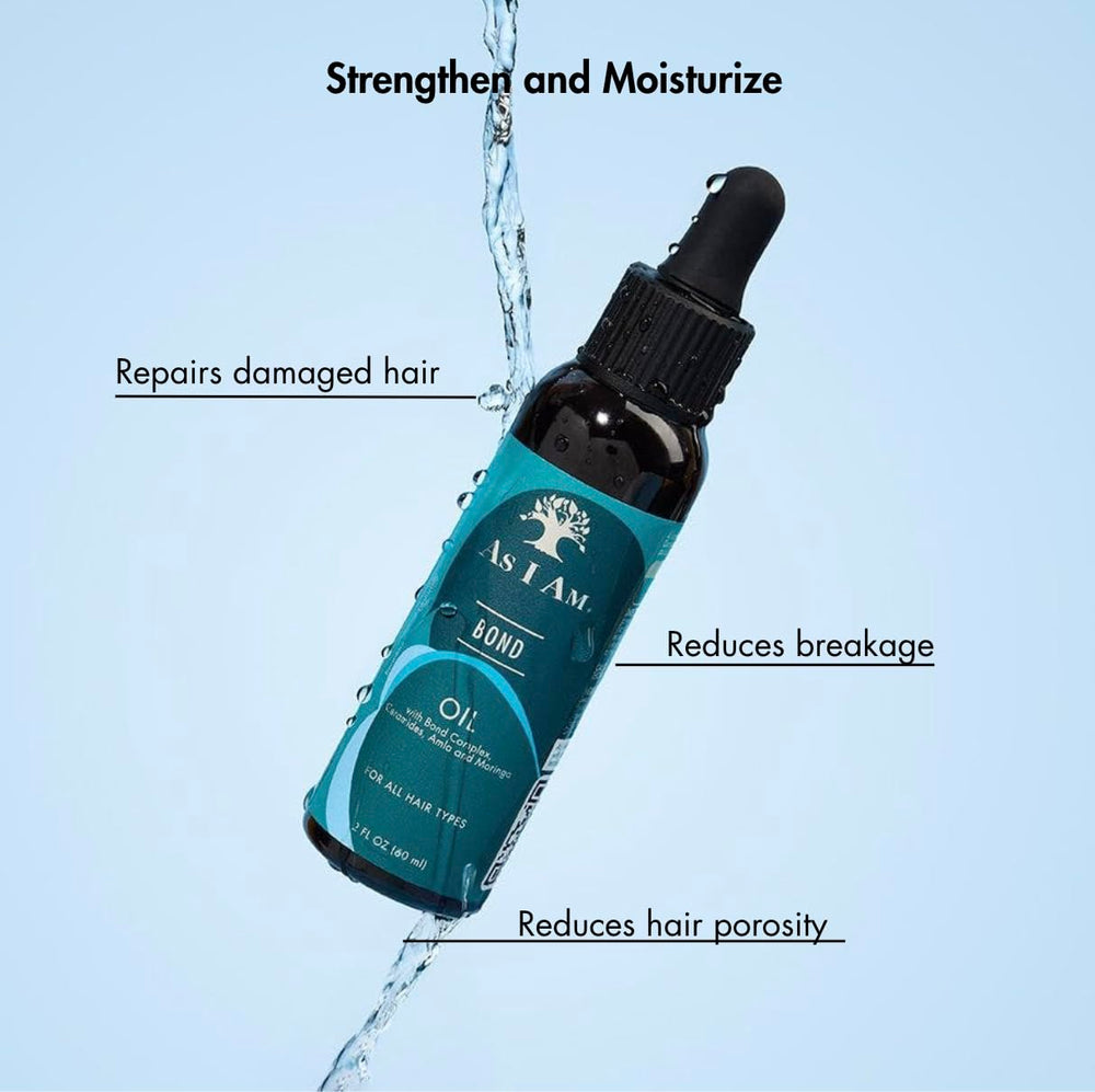 As I Am Bond Oil: ayuda a reducir porosidad con ceramidas y moringa.