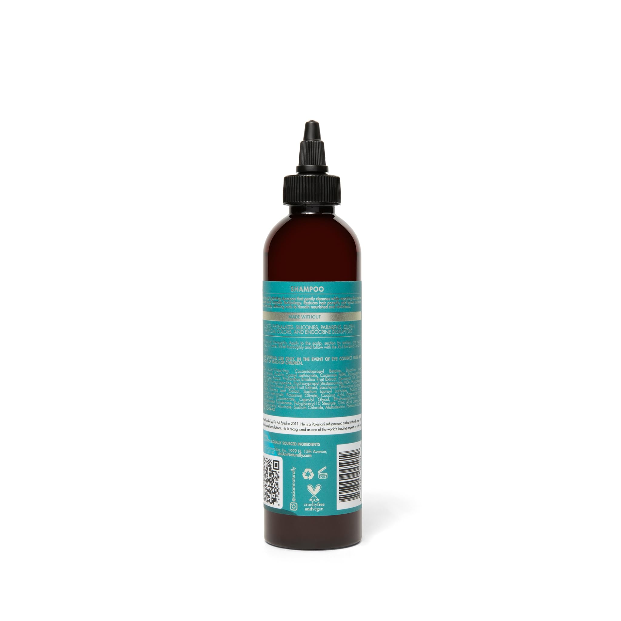 As I Am Bond Repair Shampoo, cabello dañado con reparación y brillo al usar regularmente.