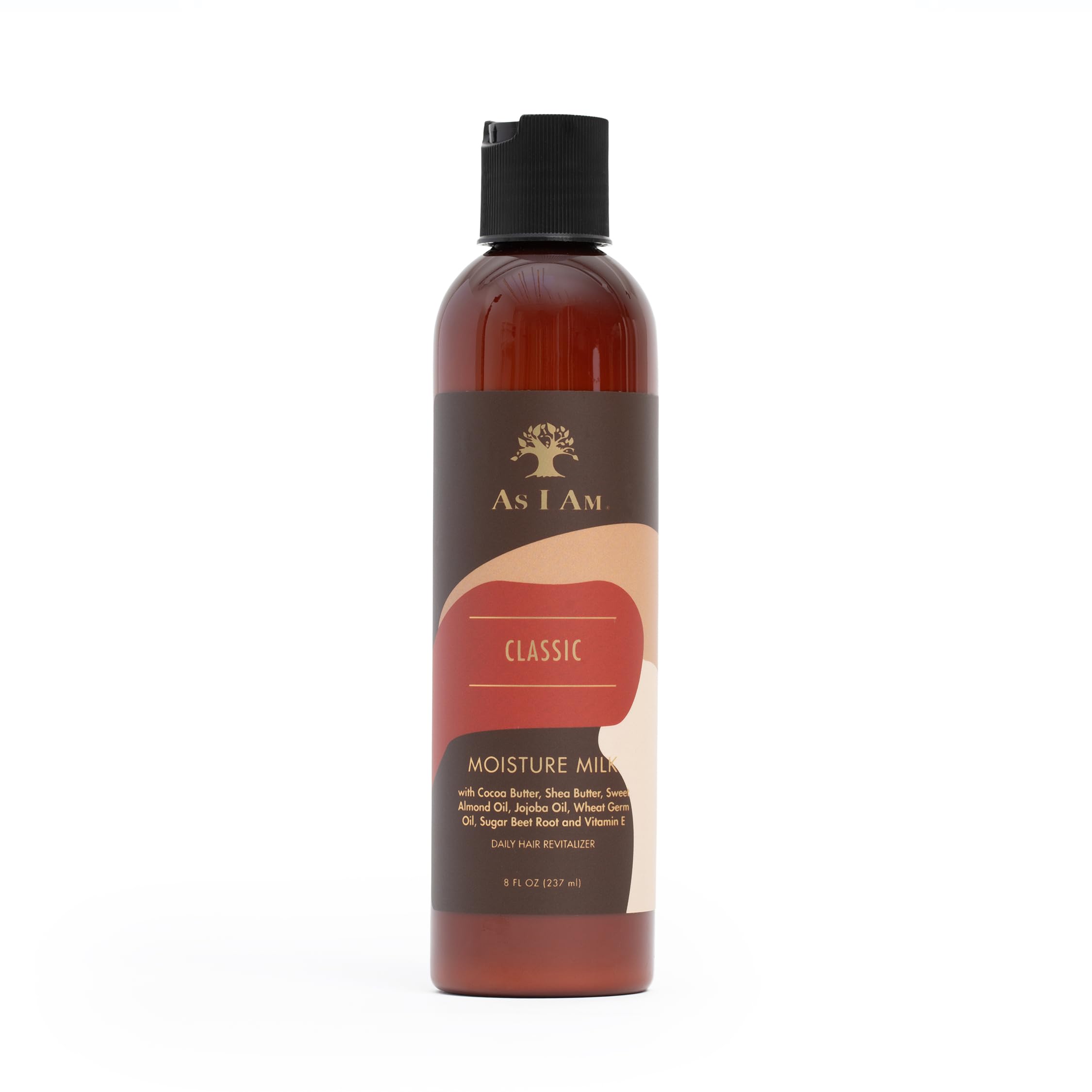 AS I AM Leche Hidratante Diaria para el Cabello, botella, ofrece hidratación suave y manejo
